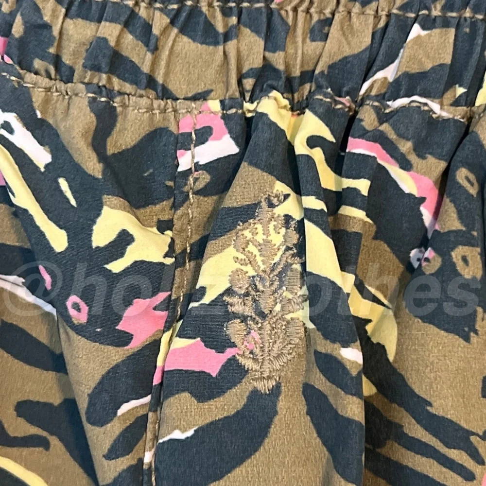 NWOT Free People Zephyr Printed Pants Olive M - Picture 5 of 11
